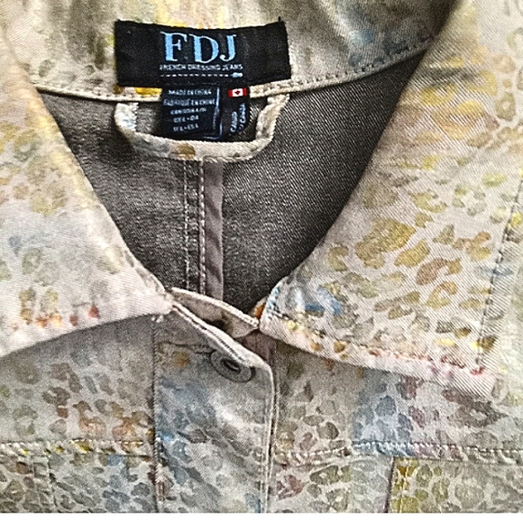 Metallic Jean Jacket Size L - Picture 3 of 10